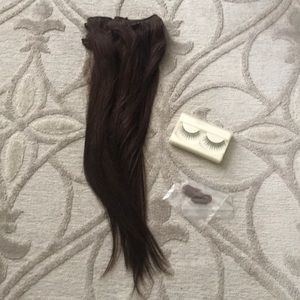 Medium brown human hair extensions